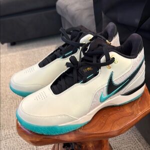 Nike LeBron Air Zoom LFC Sneakers - Cream and Teal
